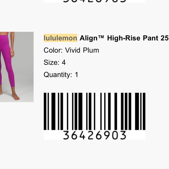 Lululemon Align Pant 25” Vivid Plum 4 - Picture 6 of 13
